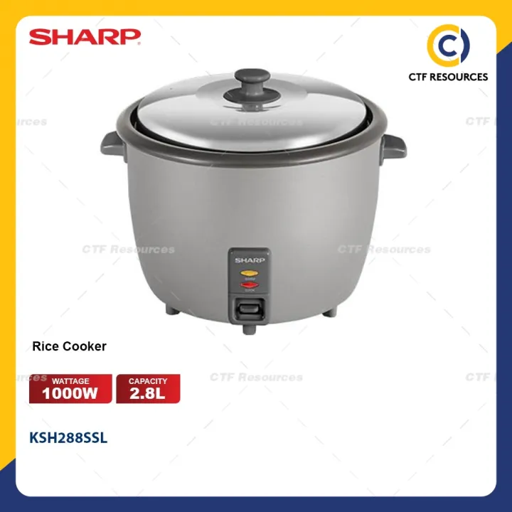 SHARP KSH288SSL 2 8L NON STICK POT RICE COOKER Lazada