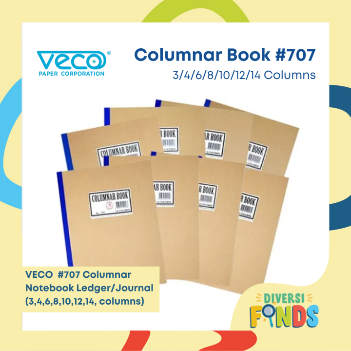 Accounting Books Veco Columnar Book 3 4 6 10 14 Columns Lazada PH