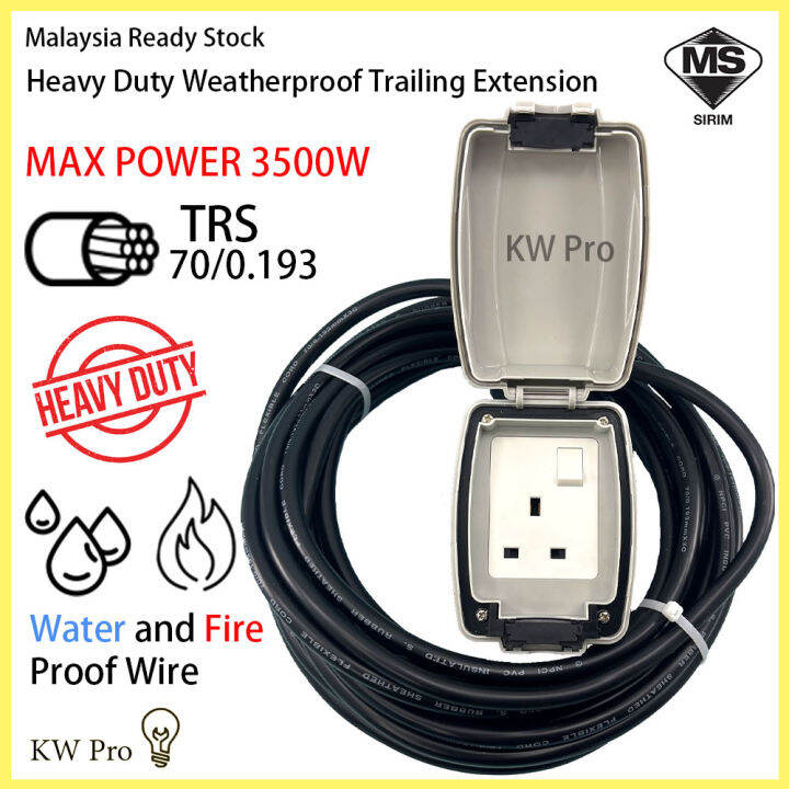 Watt Heavy Duty Trailing Extension Socket Plug Trs Cable Pure Full