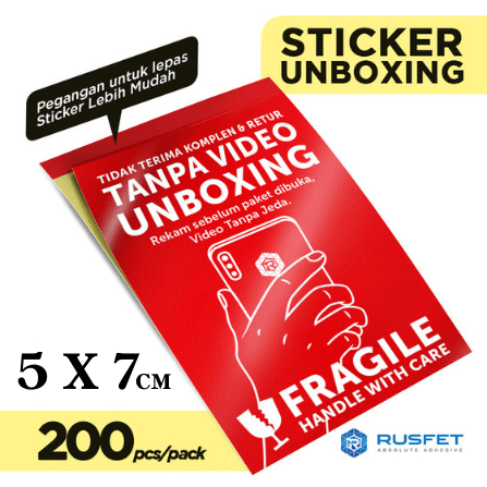 Sticker Unboxing Fragile Label Stiker Tempelan Video Buka Paket