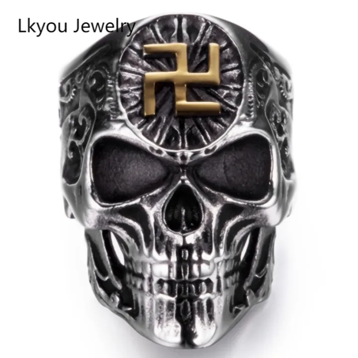 Men S Fashion Glamour Skull Ring Men S Vintage Gothic Punk Ring