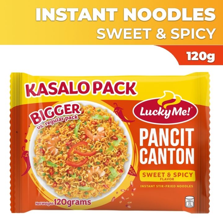 Lucky Me Pancit Canton Instant Noodles Sweet Spicy Kasalo Pack G