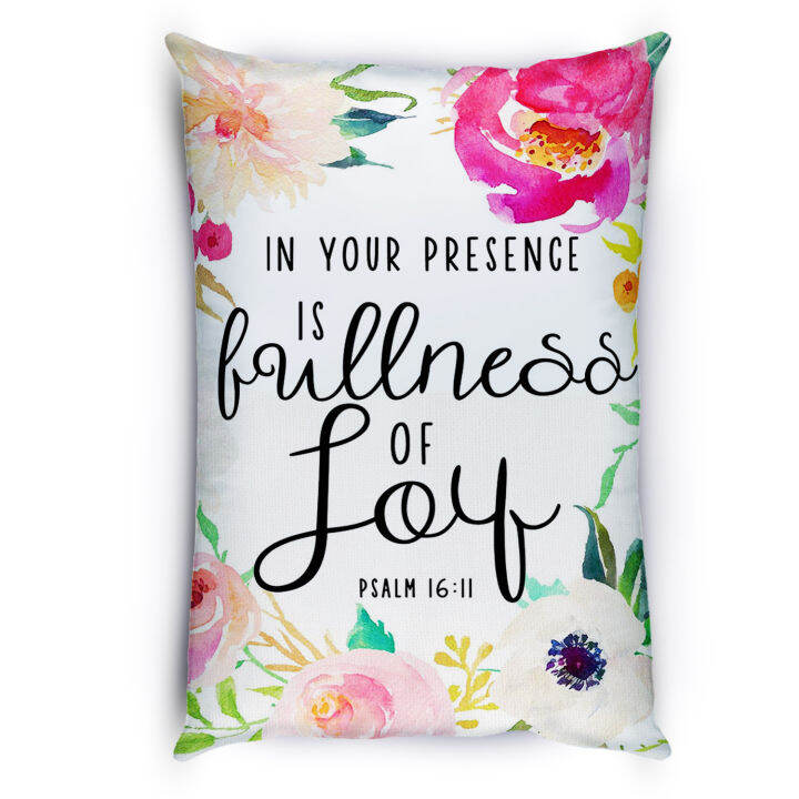 Bible Verse Pillow 13x18 KP Psalm 16 11 In Your Presence Is Fullness