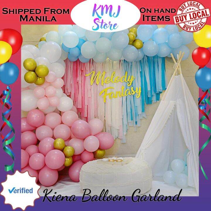 Kiena Balloon Pink Blue Baby Gender Reveal Balloon Garland Kit Balloon