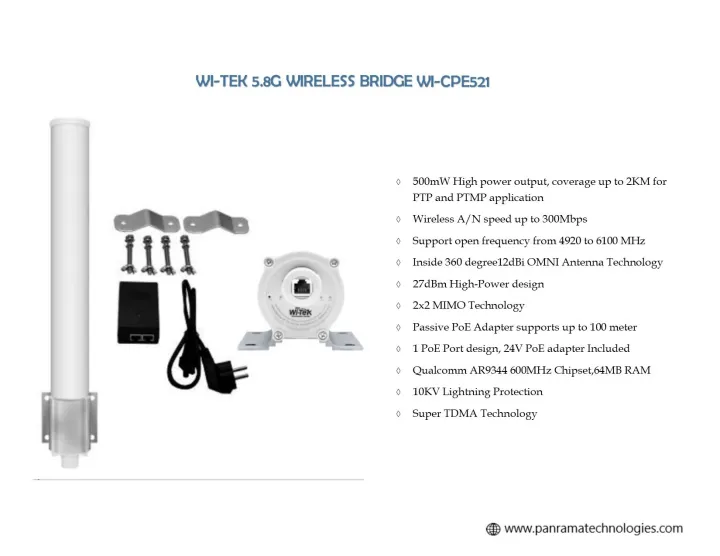 Wi Tek Wi Cpe Ghz Mbps Outdoor Base Station With Omni Antenna