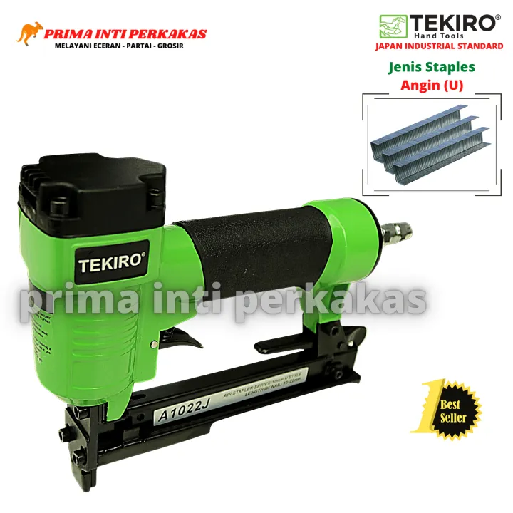 Tekiro J Air Nailer Stapler Gun Mesin Staples Angin Paku Tembak