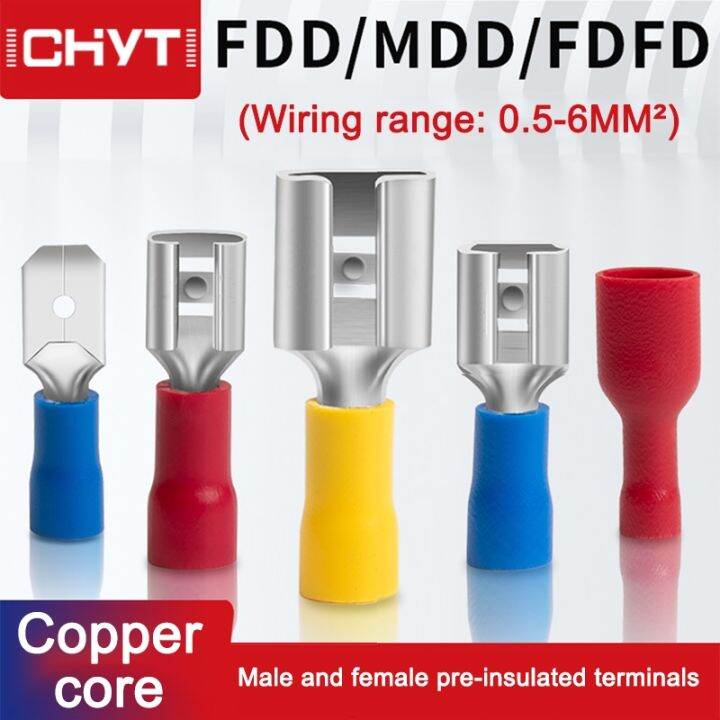 10Pcs 5Pairs FDD MDD FDFD Female And Male Pre Insulated Spade Cold