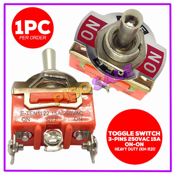 3 Pins 250VAC 15A Toggle Switch On On KN 1121 Heavy Duty Lazada PH