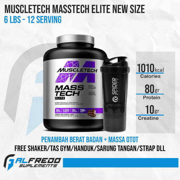 Muscletech Masstech 6 Lbs Weight Gainer Mass Muscle Lazada Indonesia