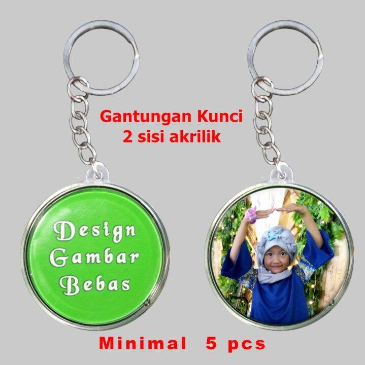 Gantungan Kunci Akrilik Sisi Custom Insert Paper Lazada Indonesia