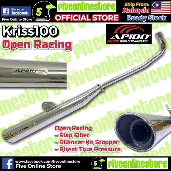 APIDO Modenas Kriss100 Open Racing Big Hole Exhaust Pipe Modenas 24mm