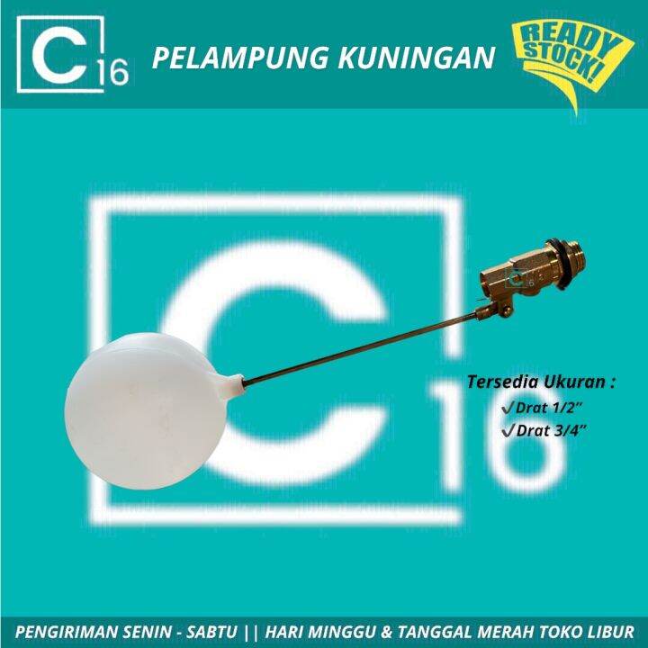 Pelampung Bola Tangki Air 1 2 Inci 3 4 Inci Kuningan L Floating Valve