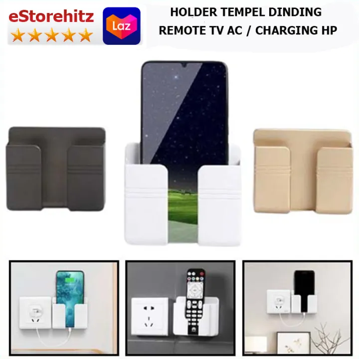 Rak Gantung Charger Docking Hp Holder Tempel Tempat Remote Tv Ac