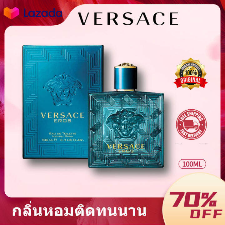 Versace EROS EDT 100ML Perfume for Men Fragrances นาหอมแท นาหอม