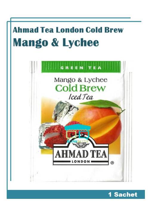 Sachet Ahmad Tea London Green Tea Cold Brew Mango Lychee Teh Hijau Es