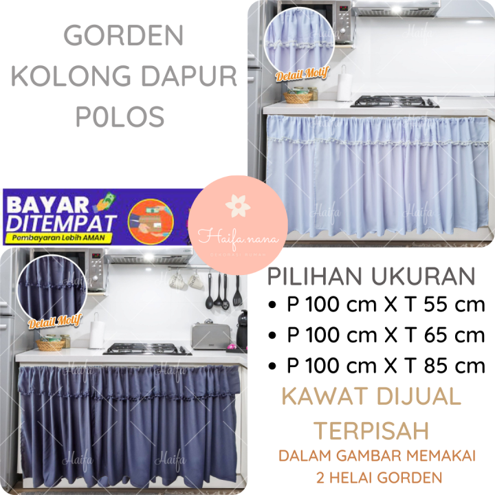 Gorden Kolong Dapur Polos Lazada Indonesia