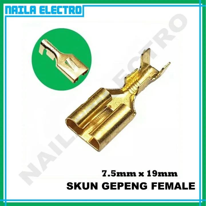 Per Pcs Skun Gepeng Female Besar Skun Motor Skun Kabel Soket Skun