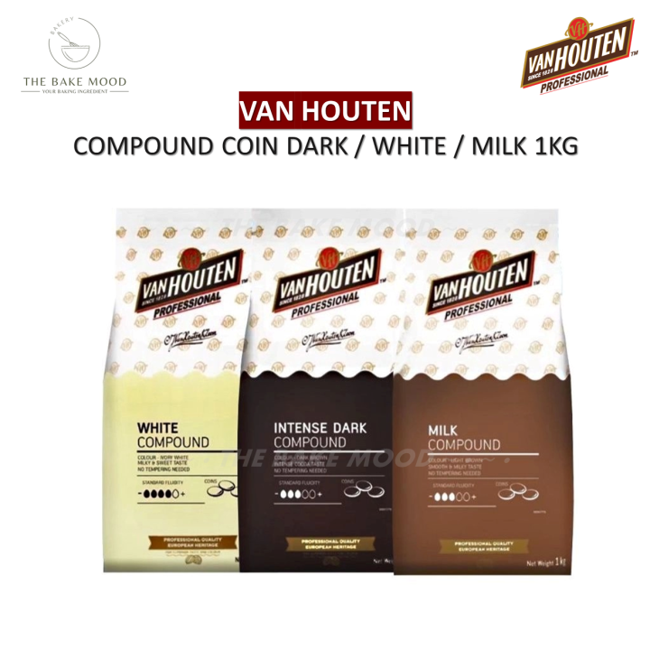 VAN HOUTEN Compound Coin 1kg Dark White Milk HALAL Lazada