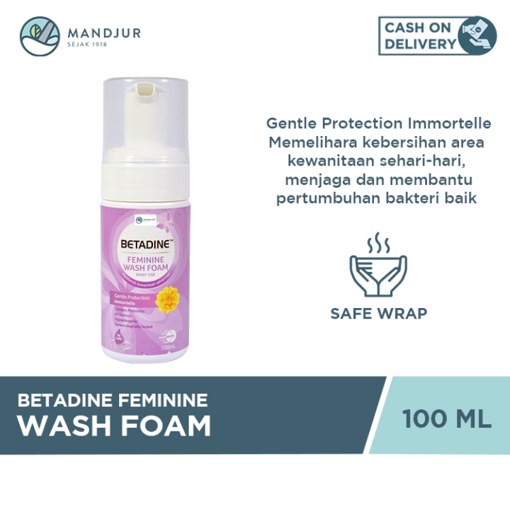 Betadine Feminine Wash Foam Gentle Protection 100 ML Lazada Indonesia