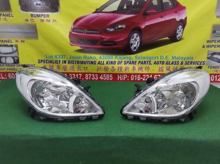 NISSAN ALMERA 2011 2014 N17L HEAD LAMP LH RH LAMPU BESAR DEPAN PRE