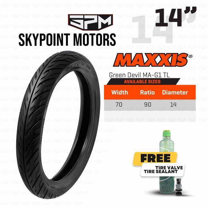 Maxxis Ma V Tubeless Tire For Motorcycle With Free Sealant