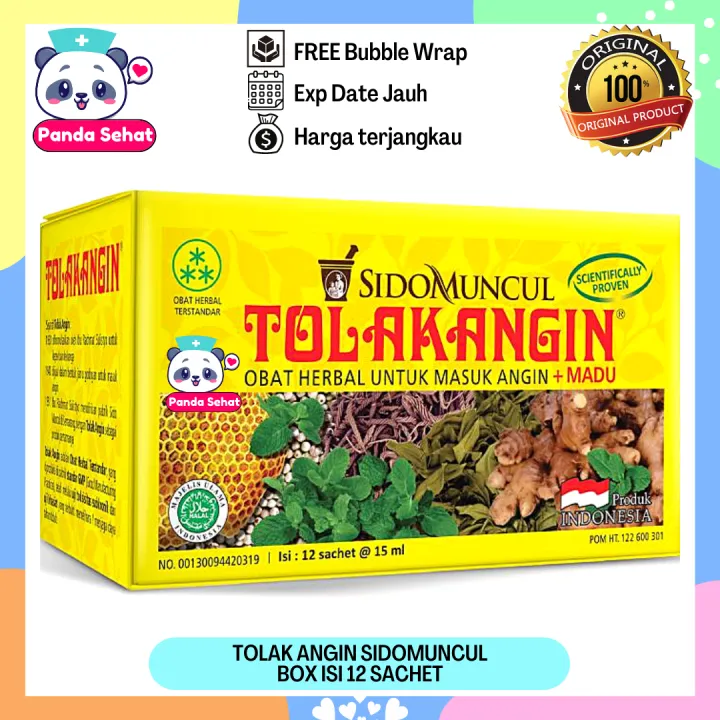 TOLAK ANGIN CAIR MADU SIDOMUNCUL BOX ISI 12 SACHET OBAT HERBAL UNTUK