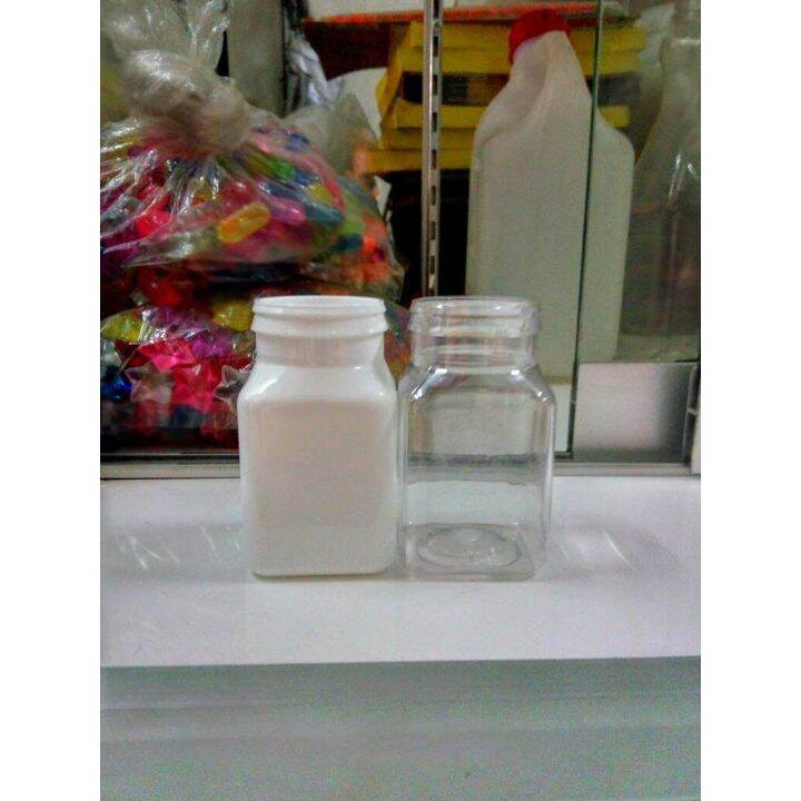 Isi Pcs Botol Pet Kapsul Plastik Kotak Bulat Bening Putih Obat