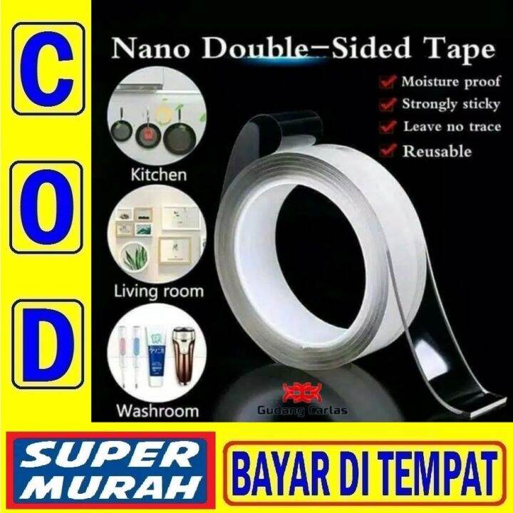 Double Tape Bening Sisi Nano Gel Isolasi Ajaib Serbaguna Super Kuat