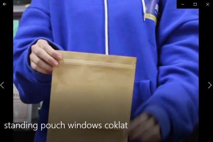 X Cm Pcs Standing Pouch Craft Windows Warna Coklat I Kemasan