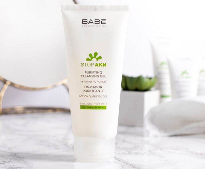 Sữa rửa mặt BABE Stop AKN Purifying Cleansing Gel cho da dầu mụn