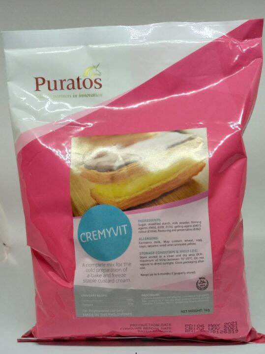 Cremyvit Custard Filling 1kg Puratos Lazada PH