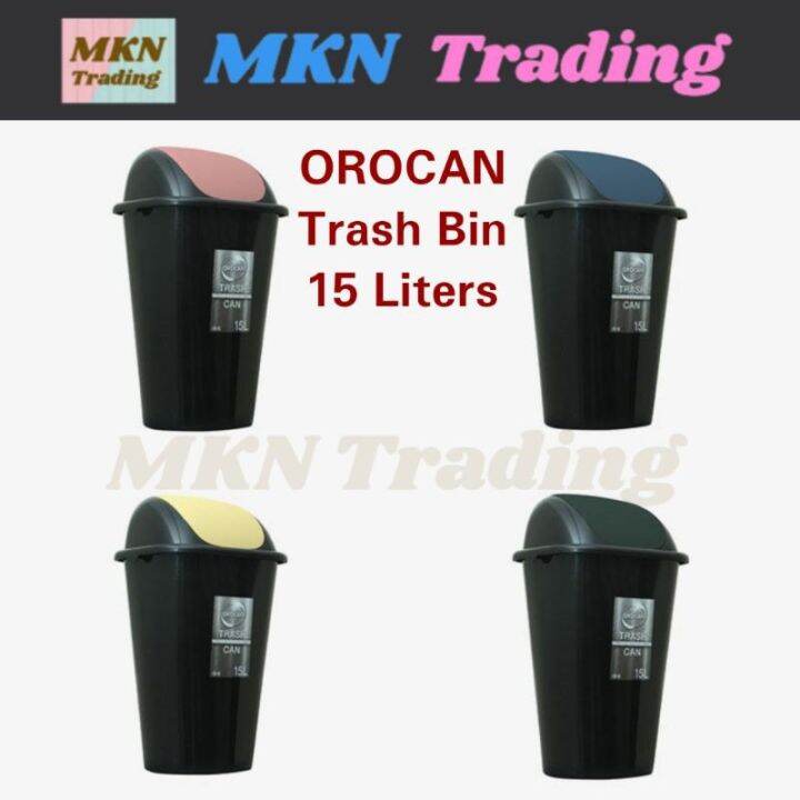 Hqy Orocan L Liters Trash Can With Swing Cover Trash Bin Basurahan