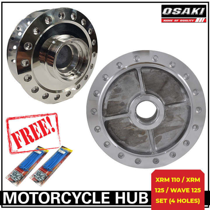 XRM 110 New 4 HOLES WAVE125 Osaki Mirror Chrome Hub Hub Set Front