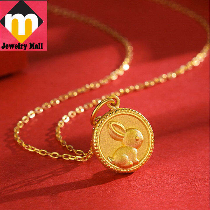 K Saudi Gold Nasasangla Pawnable Original Moe Rabbit Necklace