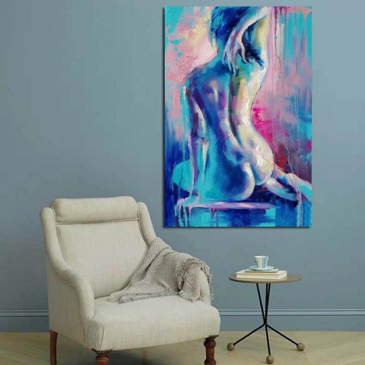 Naked Woman Hot Sexy Beautiful Back Wallpaper Canvas Painting Modern Wall Art Posters Pictures