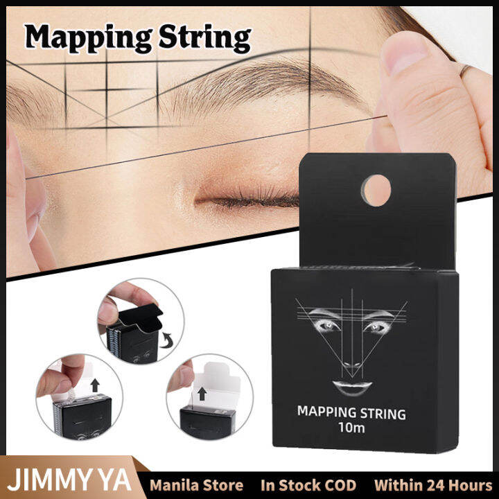 Black EyeBrow Mapping String Makeup Pre Inked Eyebrow Position Dyeing