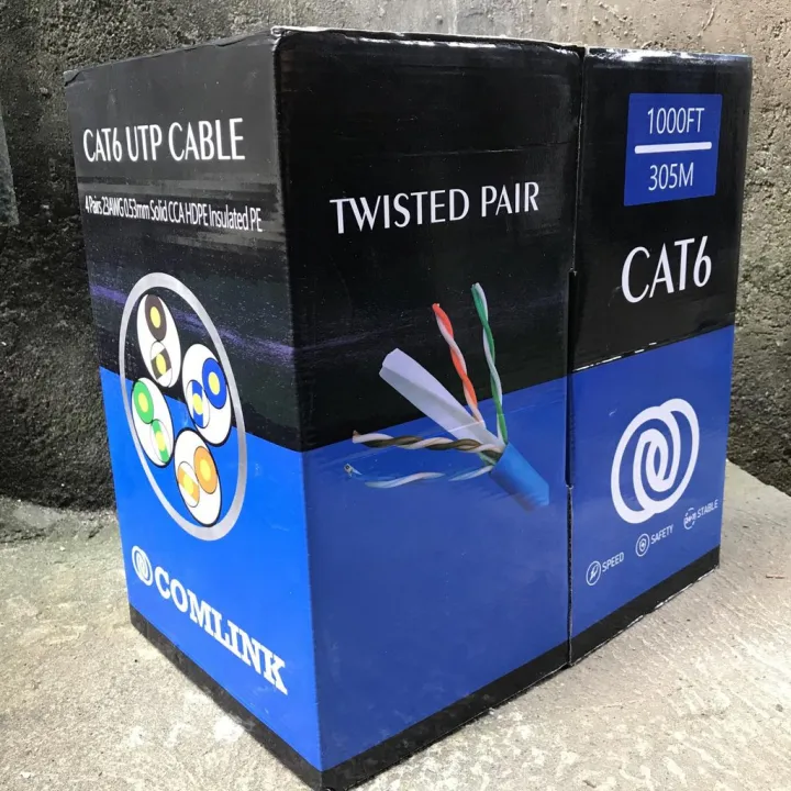 Ready Stockcomlink Cat Utp Cable M Indoor Solid Cca Lan Cable