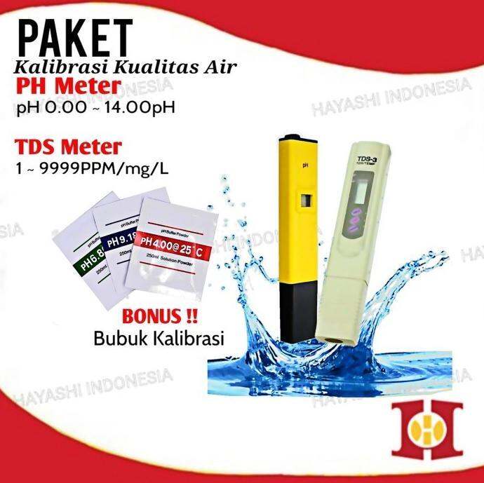 Paket Alat Ukur Ph Meter Dan Tds Tester Hidroponik Kualitas Air