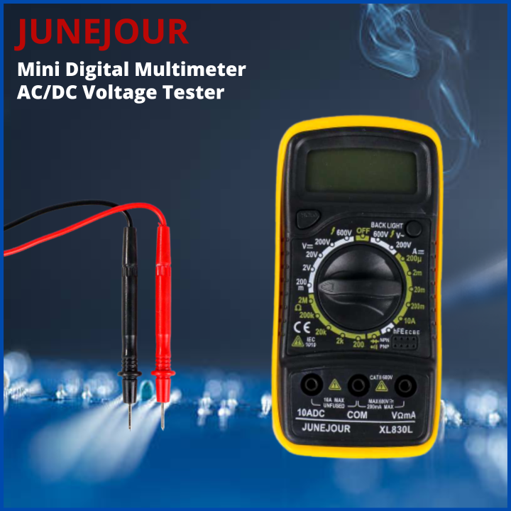 Cod Junejour Mini Digital Multimeter Ac Dc Voltage Tester Multimeter