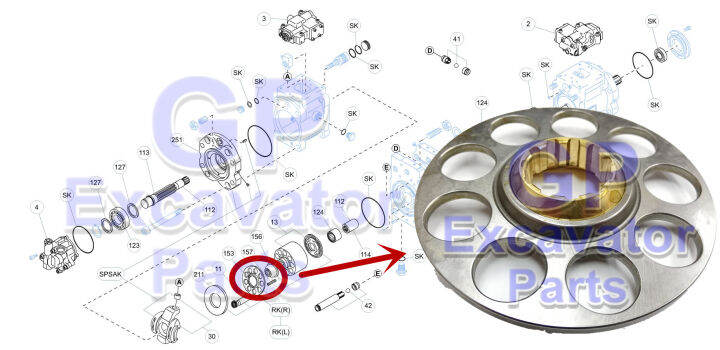 K V Dt Kawasaki Hydraulic Main Pump Set Plate Ball Guide Jic Lazada