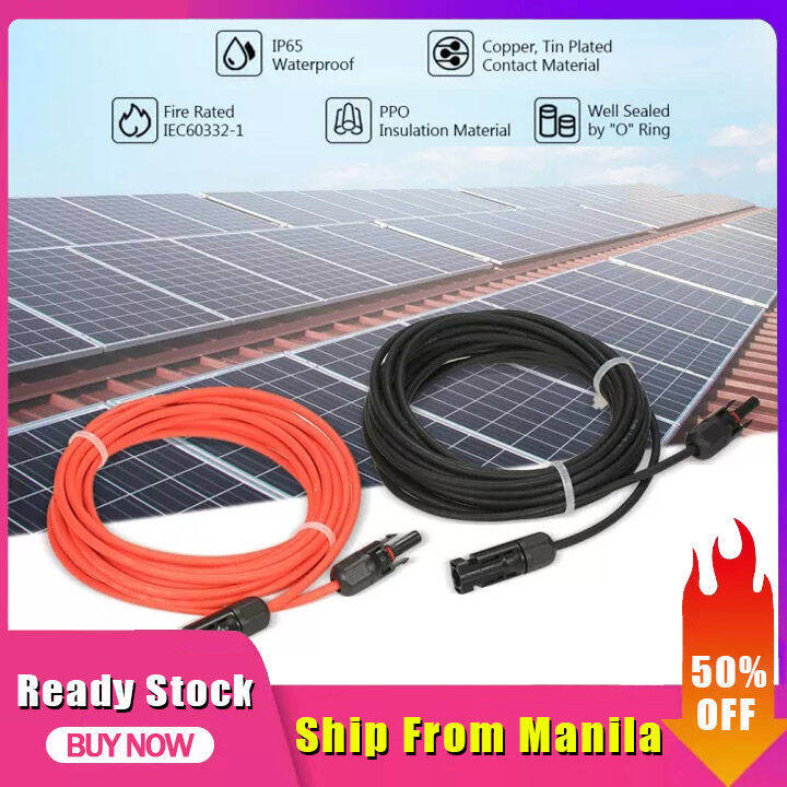 Feet Awg Solar Panel Extension Cable Wire With Mc Female And Male