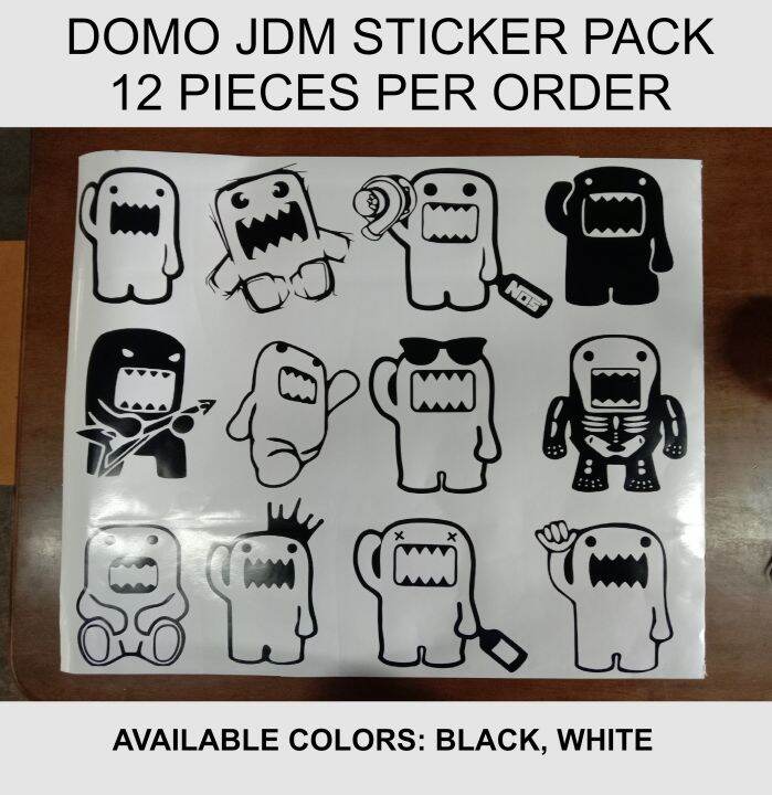 Domo Kun Jdm Car Sticker Pack Bumper Hood Door Window Sticker