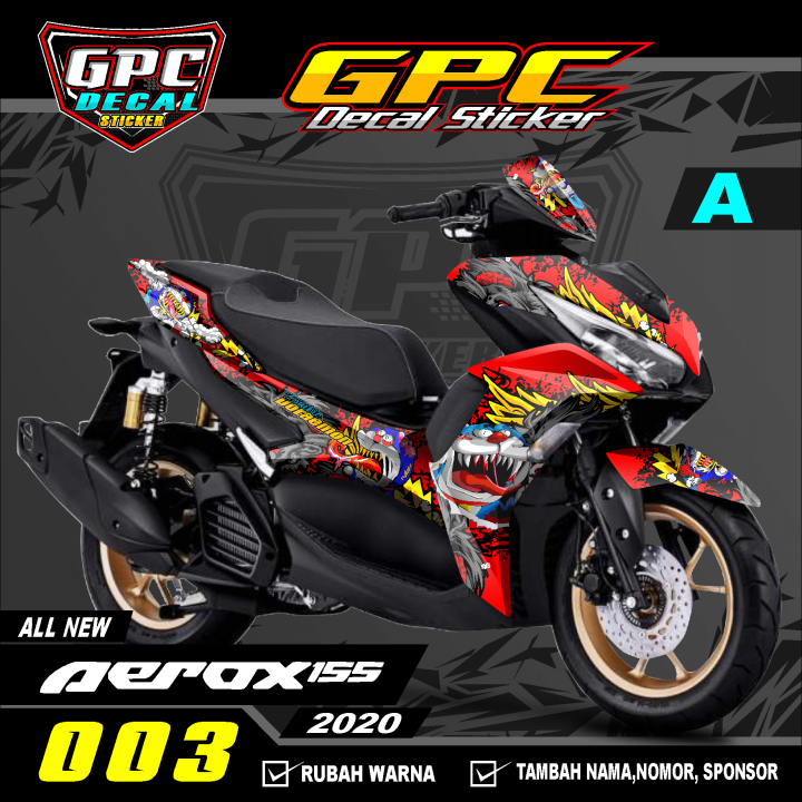 Decal Sticker Variasi Fullbody All New Aerox 155 Connected 003 Dekal