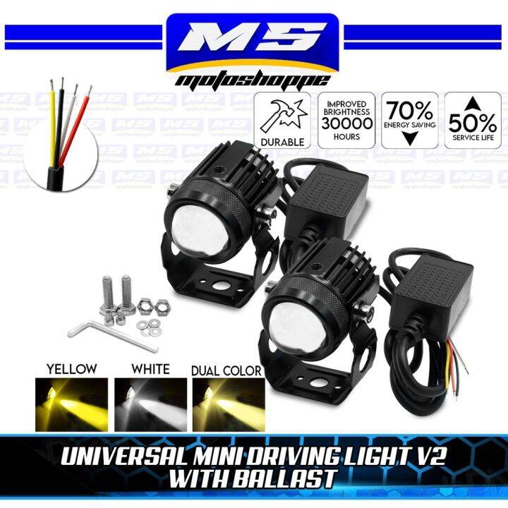 DRX MINI DRIVING LIGHT V2 4 WIRES MOTOSHOPPE Lazada PH