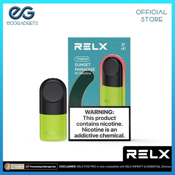 RELX Pod Pro SUNSET PARADISE GUAVA For INFINITY DEVICE AND ESSENTIAL