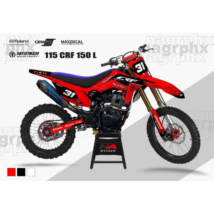 DECAL CRF MERAH SIMPEL DECAL CRF 150 L FULLBODY CRF 115 Lazada