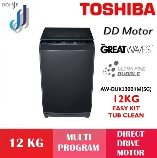 Toshiba Washing Machine 12KG DDM Inverter THE GREATWAVES Top Load