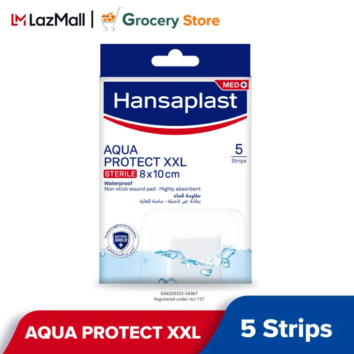 Hansaplast Aqua Protect XXL Wound Plasters 5 Strips 8cm X 10cm Lazada