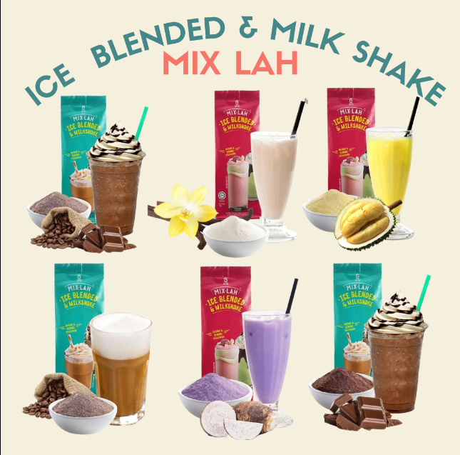 GFB Mixlah Ice Blended Milkshake Serbuk Air Balang 1KG Lazada