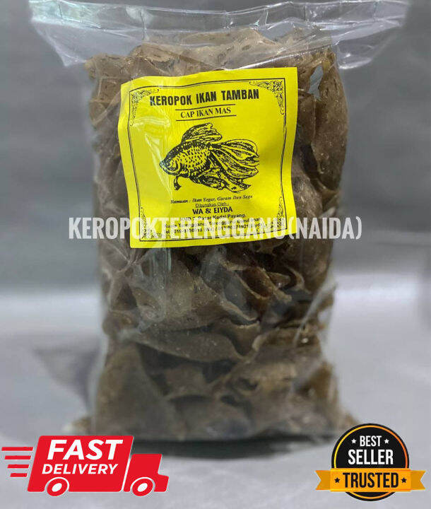 Keropok Ikan Tamban Asli Cap Ikan Emas EXTRA IKAN Terengganu Lazada